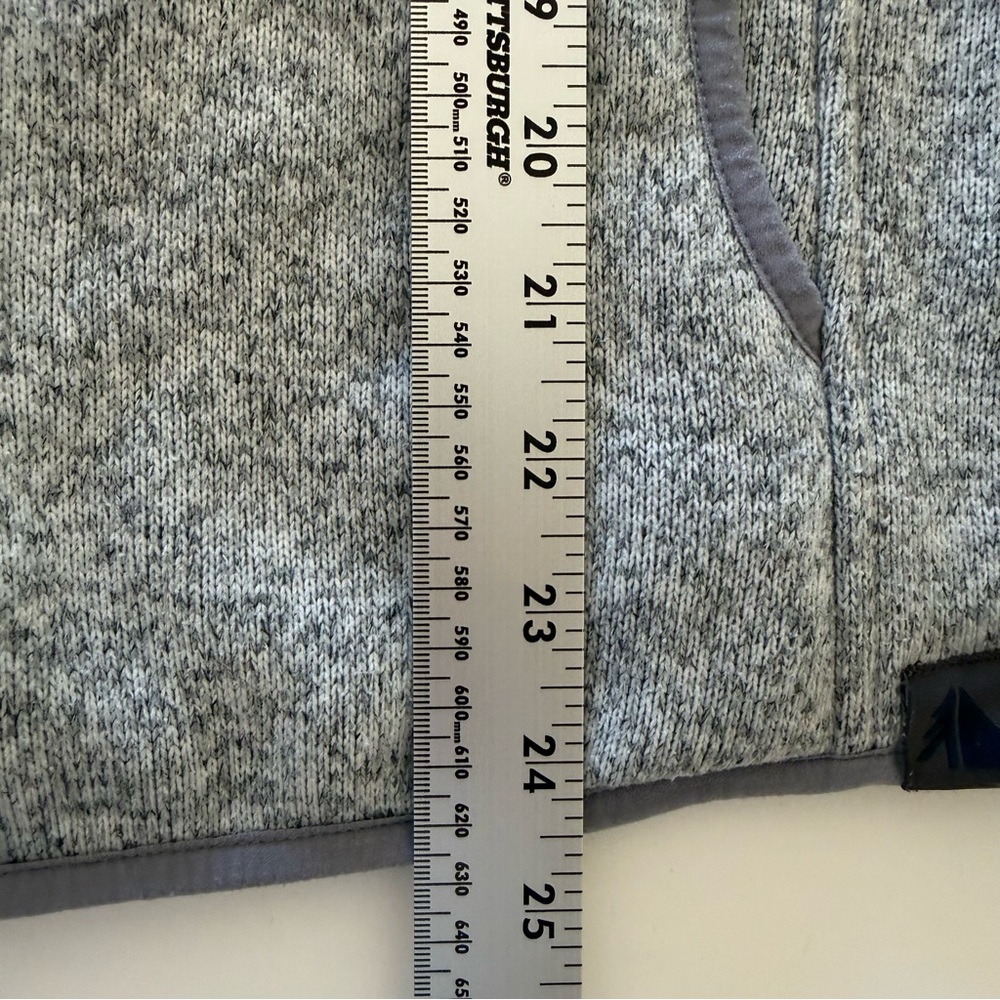 L.L. Bean Heathered Gray Quarter Snap Pullover Sweatshirt Medium Reg - Picture 8 of 12
